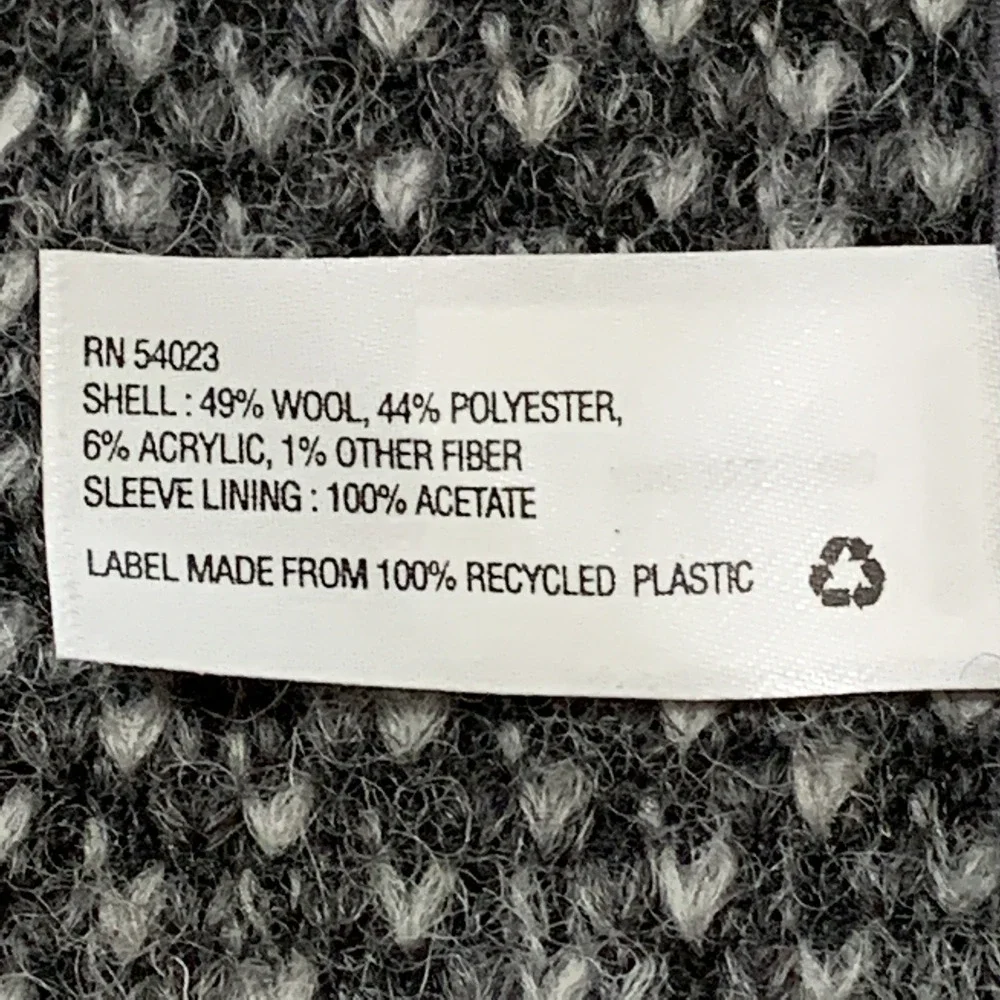 Women's Gap Boucle Grey Boy Wool Blend Coat Jacket Winter Sz 4‎